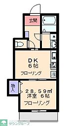 武蔵関ステーションフロント 1LKの間取図画像