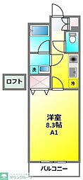 ハイツけやき七番館 1Kの間取図画像