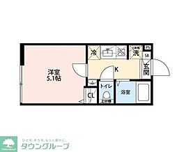 グランクオール中村橋 1Kの間取図画像