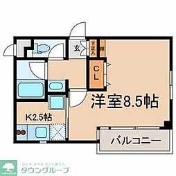 ヴァンテ・アン西東京 1Kの間取図画像