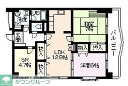 アビタシオン一番館 3LDKの間取図画像