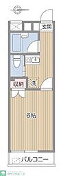 ガーデンヒルズ東伏見 1Kの間取図画像