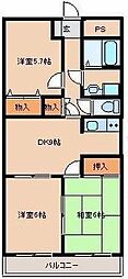 イースト・リッチ 3DKの間取図画像