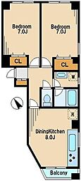 PRIMAVERA 2DKの間取図画像