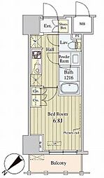 セリオ落合東中野 1Kの間取図画像
