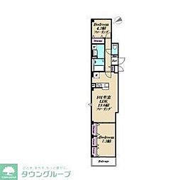 Wakko テラス 2LDKの間取図画像