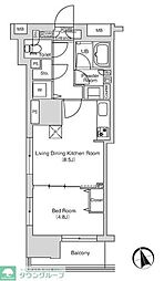西武新宿線 鷺ノ宮駅 徒歩3分の賃貸マンション 3階1LDKの間取り