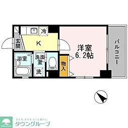 JR総武線 東中野駅 徒歩3分の賃貸マンション 4階1Kの間取り