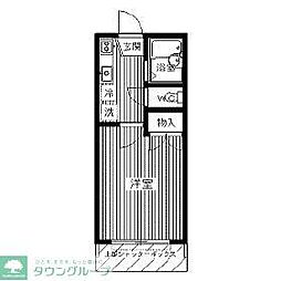 西武新宿線 井荻駅 徒歩8分の賃貸アパート 2階1Kの間取り