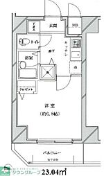 西武新宿線 武蔵関駅 徒歩1分の賃貸マンション 10階1Kの間取り