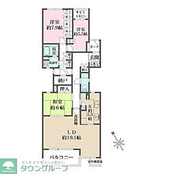 JR総武線 西荻窪駅 徒歩13分の賃貸マンション 3階3LDKの間取り