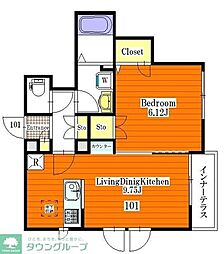 間取図画像 1LDK