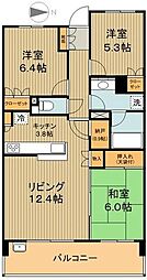 デライトシティアクアコート 3階3LDKの間取り