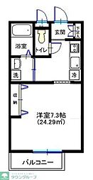 西武池袋線 中村橋駅 徒歩11分の賃貸アパート 1階1Kの間取り