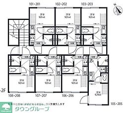 JR総武線 高円寺駅 徒歩10分の賃貸アパート 1階ワンルームの間取り