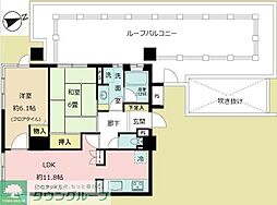 西武池袋線 練馬高野台駅 徒歩7分の賃貸マンション 5階2LDKの間取り