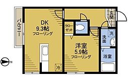 西武新宿線 鷺ノ宮駅 徒歩8分の賃貸アパート 1階1DKの間取り
