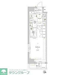 JR総武線 高円寺駅 徒歩15分の賃貸マンション 5階1Kの間取り
