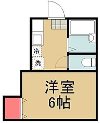 ジャスミンコート 1Kの間取図画像