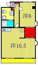 エクセレント丸太 3階1LDKの間取り