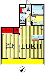 JR総武線 船橋駅 徒歩19分の賃貸アパート 1階1LDKの間取り
