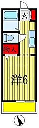 JR総武本線 船橋駅 徒歩11分の賃貸アパート 2階1Kの間取り