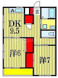 間取図画像 2DK