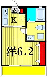 カニス本八幡 1Kの間取図画像