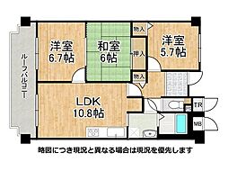 サン北野田ハイツ 3LDKの間取図画像