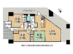 堺駅前アーバンコンフォート 3LDKの間取図画像