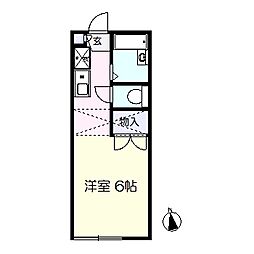 ルーラル ワンルームの間取図画像