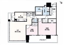 ザ・パークハウス中之島タワー 2LDKの間取図画像
