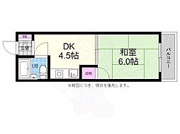 ナビオ瀬戸の湯ビル 4階1DKの間取り