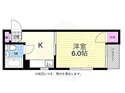 第3滝川ビル 1Kの間取図画像