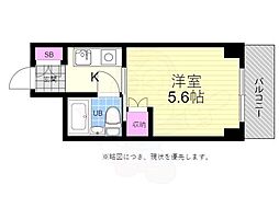 ヤスダ第2ビル 1Kの間取図画像