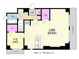 川本ビル 2階1LDKの間取り