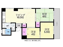 川本ビル 3LDKの間取図画像