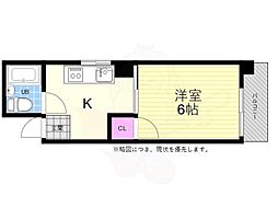 イアーザ舟入中町(旧舟入ローレル2 4階1Kの間取り