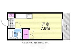 JR山陽本線 広島駅 徒歩12分の賃貸マンション 3階ワンルームの間取り