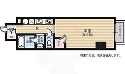 アーバングレース広島 5階1Kの間取り