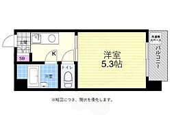 ウエストヒル 3階1Kの間取り