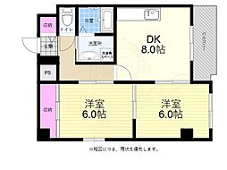 PRIME本川 4階2DKの間取り