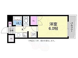 広島電鉄1系統 鷹野橋駅 徒歩3分の賃貸マンション 8階1Kの間取り