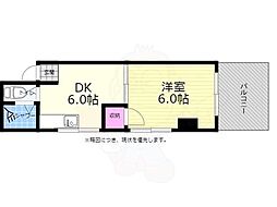 第5光ビル 1DKの間取図画像