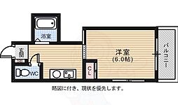ヴィラ千田 ワンルームの間取図画像