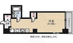 ノワール榎町 6階ワンルームの間取り