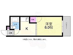 中広ハイム 1Kの間取図画像