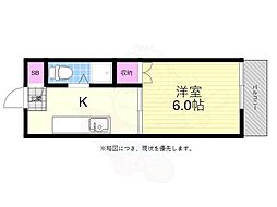 第2田中ビル 1Kの間取図画像
