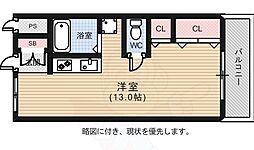 第2二神ビル 3階ワンルームの間取り