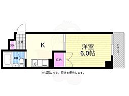 広島電鉄5系統 松川町駅 徒歩5分の賃貸マンション 3階1Kの間取り